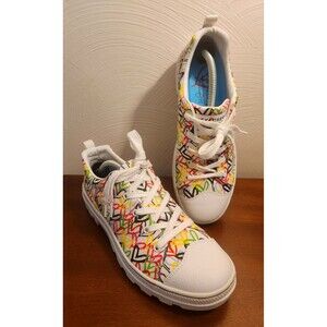 Skechers X James Goldcrown Women White Roadies Heart Sneakers SN 155505 Size 9.5